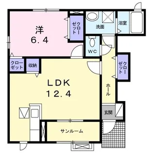 ヴロワール II【1階】の間取り