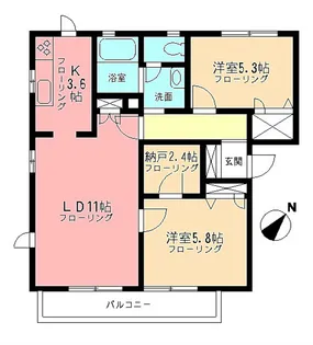 シティパルA【2階】の間取り