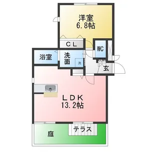 シェソワ332【1階】の間取り