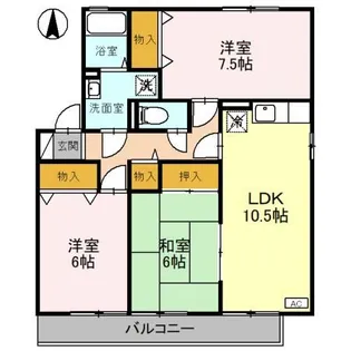 セジュール喜多 C【1階】の間取り