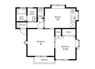 メゾンエスポワール B棟【1階】の間取り