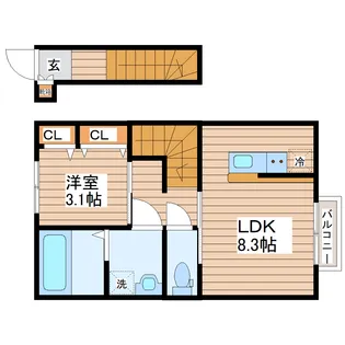 【新築】デュマンI【2階】の間取り