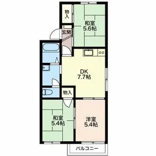 サザンウィンド C【2階】の間取り