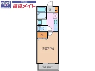 サクシード栗真【2階】の間取り