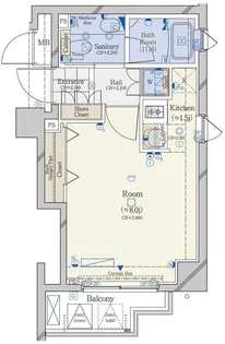 コンシェリアR 四谷【3階】の間取り