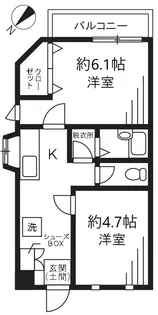 スタジオ北柏【2階】の間取り