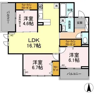 シャンテ【2階】の間取り