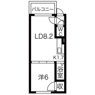 セゾンブランシェ平岸1【2階】の間取り
