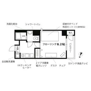 プチグランデ駒形【8階】の間取り