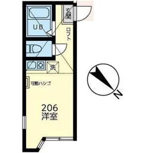 ユナイト中野島レーザーディマルコ【2階】の間取り