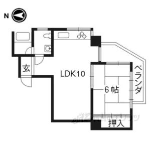 シャトー観月橋【3階】の間取り