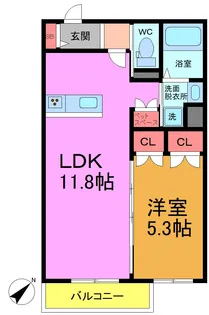 リバトップ六番館【3階】の間取り