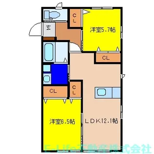 グレース ケイ【1階】の間取り