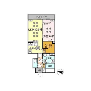 ラ・アルバ【1階】の間取り