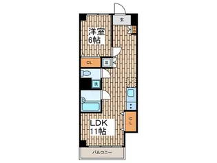 セブンスタ-マンション五反田【6階】の間取り