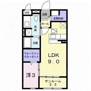 オットデリィーリス【1階】の間取り