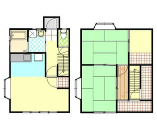 テニメントハウス月尾【1階】の間取り