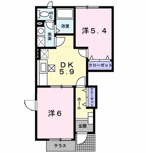 ウィンズヒル【1階】の間取り