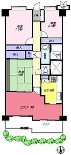フォレスト早稲田【1階】の間取り