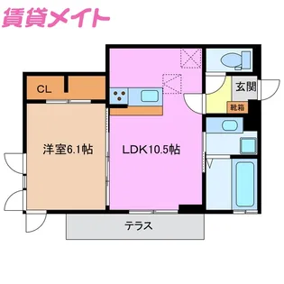 D-chambre掛樋【1階】の間取り