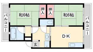 サンハイツ多井田A棟【2階】の間取り