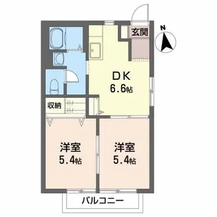エスハイツ【2階】の間取り