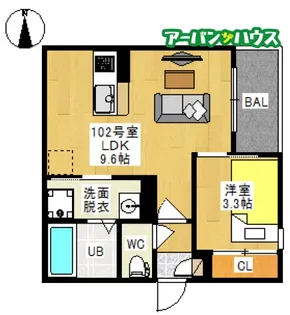 REGALEST 伊福町【1階】の間取り