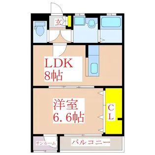 ヴィラージュST【2階】の間取り