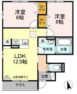 リオン湘南【1階】の間取り