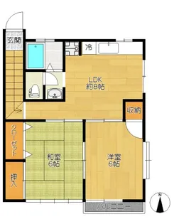 サンライズコウチ【2階】の間取り