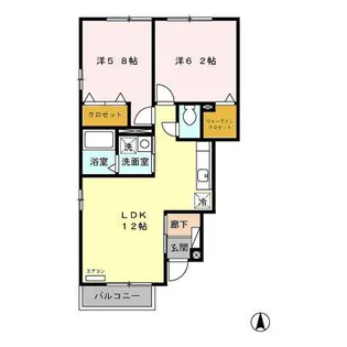 ディライブレス【1階】の間取り