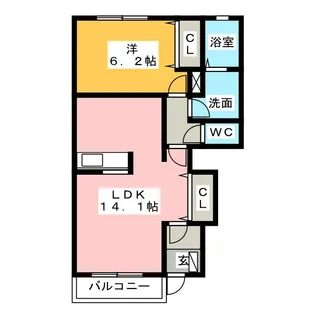 エテルノーレA【1階】の間取り