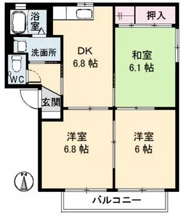 ファミールM II棟【2階】の間取り