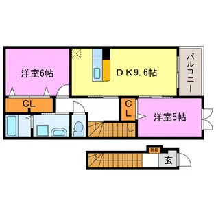 クオーレII【2階】の間取り