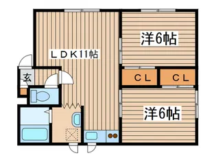 フローレンス平和II【2階】の間取り