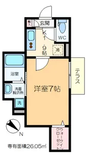 グランピア東金町【1階】の間取り