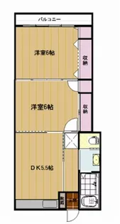 ダイナコーポ高羽【1階】の間取り