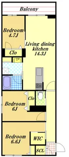 エトワール・フィラント【3階】の間取り