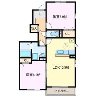 ルピナス【1階】の間取り