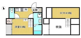 BLUSIA清水【2階】の間取り