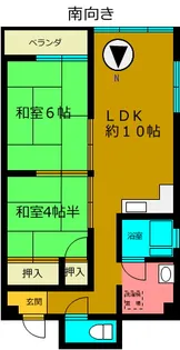 誉ハイツ【5階】の間取り