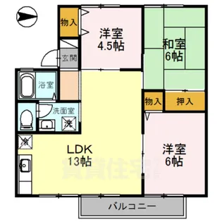 ヴィラール大和【2階】の間取り