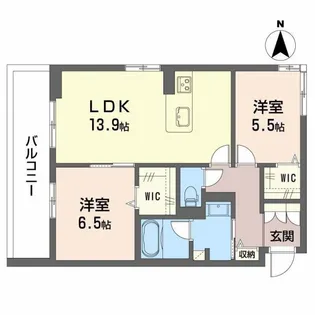 Crestieq大岩本町【2階】の間取り