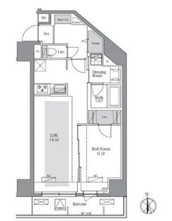 ラグゼナ八王子南町【12階】の間取り