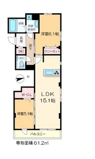 S.FIRSTビューノ西小岩【5階】の間取り