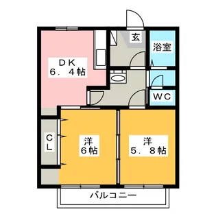 フレグランス本市場B【1階】の間取り