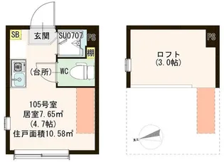 LA VIERE 江古田の森公園【1階】の間取り