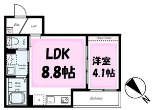 GRADUS北越谷【2階】の間取り