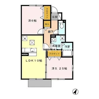 ロイヤルガーデン貝津 A棟【1階】の間取り
