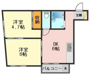 エメラルドマンション【4階】の間取り